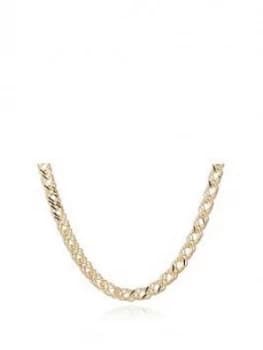 Rachel Jackson London 22Ct Gold Plated Silver Choker Style Statement Chevron Curb Necklace