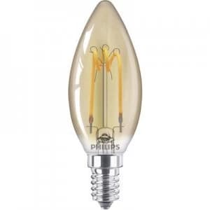Philips Lighting LED (monochrome) EEC A+ (A++ - E) E14 Candle 2.3 W = 14 W Gold (Ø x L) 35mm x 99mm Filament