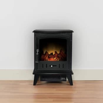 Adam Fires - Adam Aviemore Freestanding Stove Fire Heater Heating Real Log Effect Black