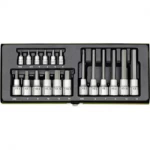 Proxxon Industrial 23 100 Allen Bit set 18 Piece 1/4 (6.3 mm), 1/2 (12.5 mm)