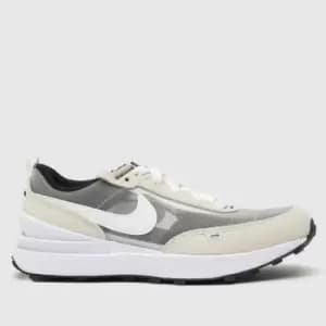 Nike White & Grey Waffle One Junior Trainers