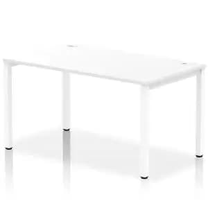 Impulse Bench Single Row 1400 White Frame Office Bench Desk White