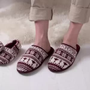 totes Family Collection Ladies Mule Slippers Red