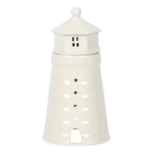 White Ceramic Lighthouse Oil Burner