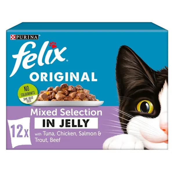 Purina Felix Original Mixed Cat Food in Gravy 12 x 100g