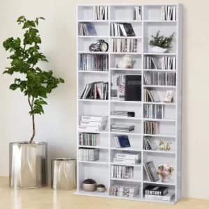 HOMCOM 195Hx102Wx23.5D cm Wooden Bookcase-White