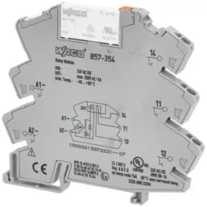 WAGO 857-354 24V AC/DC 6A SPDT-CO DIN Rail Mountable Relay Module