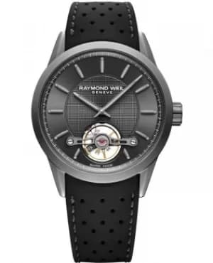 Raymond Weil Freelancer Automatic Grey Dial Stainless Black Rubber Strap Mens Watch 2780-TIR-60001 2780-TIR-60001