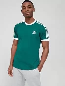 adidas Originals 3-Stripe California T-Shirt - Green Size XS Men