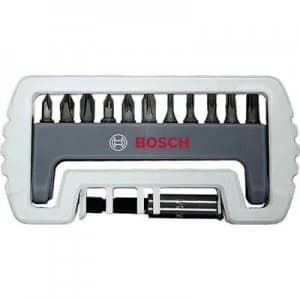 Bosch Accessories 2608522131 Bit set 12 Piece Slot, Phillips, Pozidriv, Allen, TORX socket