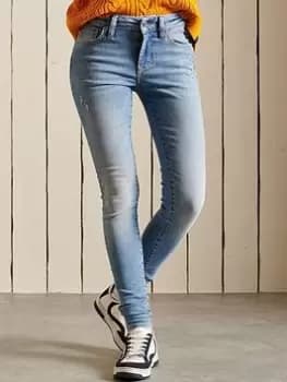 Superdry Mid Rise Skinny Jean - Light Blue Size 28, Women