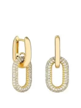 Jon Richard Gold Plated Chain Drop Earrings