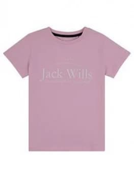 Jack Wills Girls Script T-Shirt - Pink