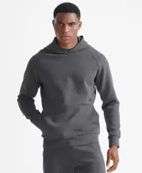 Superdry Mens Sport Train Performance Hoodie Grey / Dark Charcoal Melange - Size: S