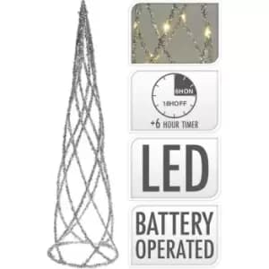 The Spirit Of Christmas Cone w30 LED Lights31 - Silver