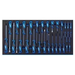 Draper Soft Grip Screwdriver Set In Full Drawer EVA Insert Tray (27 Piece)