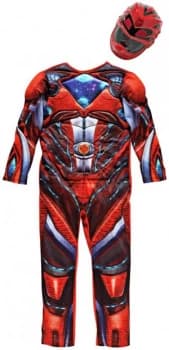 Power Rangers Childrens Red Fancy Dress Costume 3 4 Years