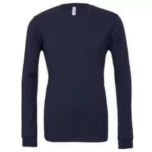 Bella + Canvas Unisex Adult Jersey Long-Sleeved T-Shirt (M) (Navy)