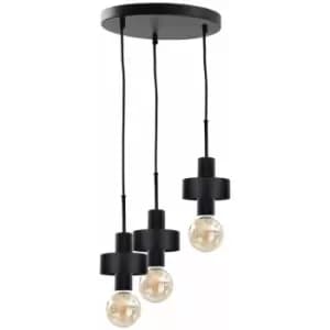 Keter Unica Cluster Pendant Ceiling Light Black, 35cm, 3x E27