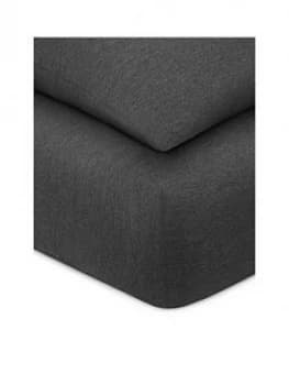 Calvin Klein Harrison Fitted Sheet - Charcoal