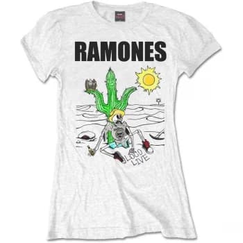 Ramones - Loco Live Womens Medium T-Shirt - White