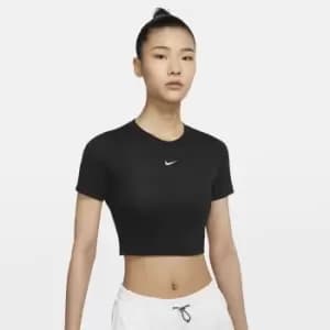 Nike Nsw Essntial Slim Crop T-Shirt Womens, Black/White, Female, T-Shirts, DD1328-010