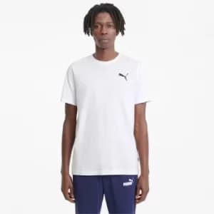 PUMA Essentials Small Logo Mens T-Shirt, White, Clothing