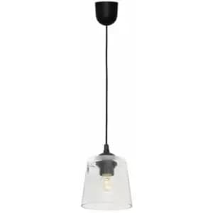 Helam Lighting - Helam Lucea Dome Pendant Ceiling Light Black, Transparent 13cm