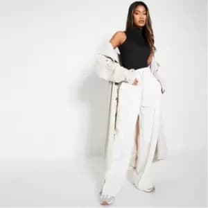I Saw It First Reclaim Sustainable Staples Wide Leg Joggers - White
