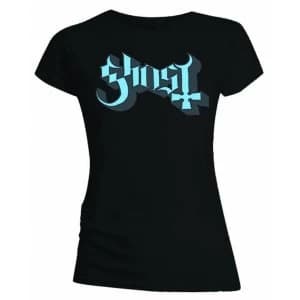 Ghost - Blue/Grey Keyline Logo Womens Medium T-Shirt - Black