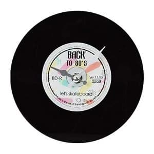 Musicology Glass Wall Clock - Black Record