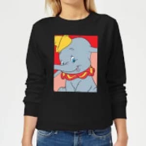 Dumbo Portrait Womens Sweatshirt - Black