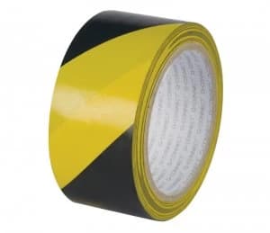 Qconnect Hazard Tape 48mmx20m Yllw Blk - 6 Pack