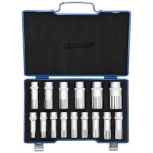 Gedore Bit set Metric 1/2 (12.5 mm) 15 Piece 2190214