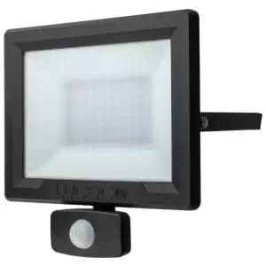 Luceco Eco IP54 Black 4000LM PIR Flood Light - 50W