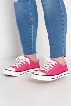 Extra Wide Fit Canvas Low Trainers