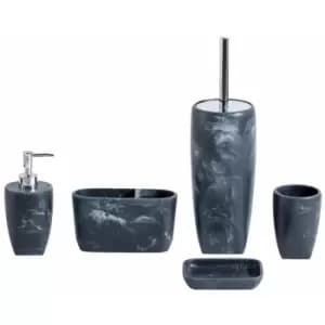 Octavia Grey Collection 5 Piece Bathroom Set - Grey