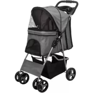 Folding Pet Stroller Dog and Cat Grey Trixie Grey