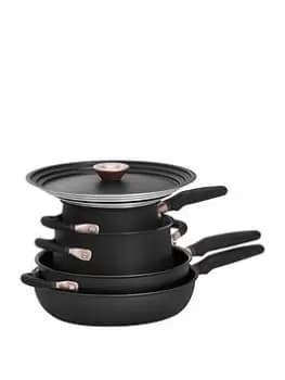 Meyer Accent Hard Anodised Ultra-Durable 6 Piece Essential Pots And Pans Set