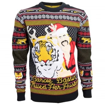 That B*tch Carole Baskin Christmas Jumper - Navy - S