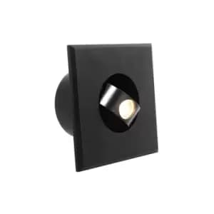 Tran Sconce Recessed Wall Lamp Recessed LED 1x 3W Black