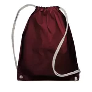 Jassz Bags Drawstring Backpack (One Size) (Burgundy)