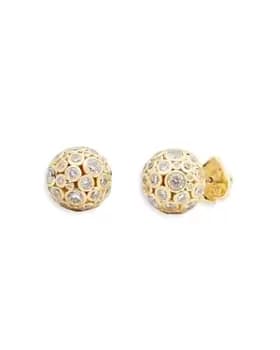 kate spade new york On The Dot Pave Sphere Stud Earrings in Gold Tone