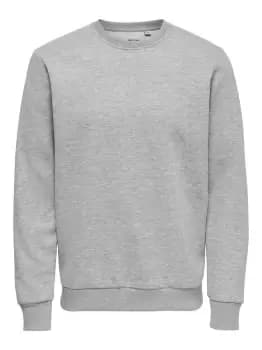 ONLY & SONS Solid Colored Sweatshirt Men Grey