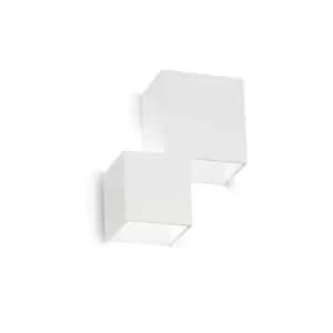 Rubik LED 2 Light Outdoor Wall Light White IP44