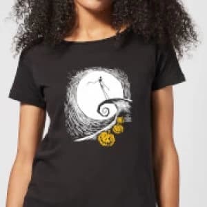 Nightmare Before Christmas Jack Skellington Pumpkin King Womens T-Shirt - Black