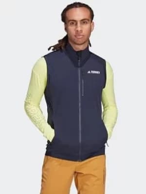 adidas Terrex Xperior Cross-country Ski Soft Shell Vest, Blue Size XS Men