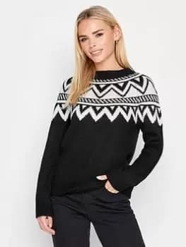 PixieGirl Petite Fairisle Jumper, Black, Size 12-14, Women