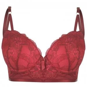 Ann Summers Ann Viola Longline Plunge Bra - Burgandy