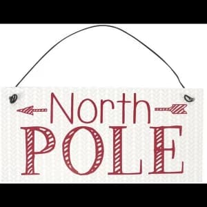 Metal North Pole Sign